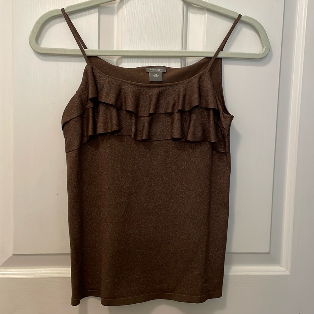 AnnTaylor Ruffle Shell/Camisole